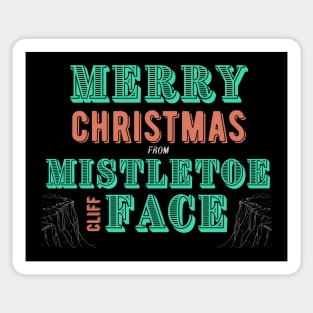 Merry Christmas from Mistletoe Cliff Face Sticker